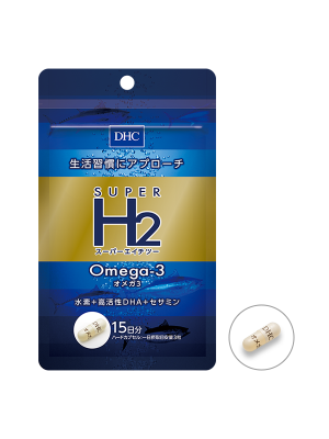 DHC Супер H2 Водород + Омега-3 / Ясность ума + Улучшение кровотока + Энергия + Бодрость + Омоложение (15 дней)