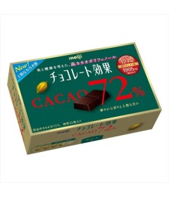 Горький шоколад MEIJI 72% какао, с высоким содержанием полифенолов / 13 шт.