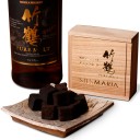 ЖИВОЙ шоколад ручной работы SILSMARIA "Виски" в деревянной коробке